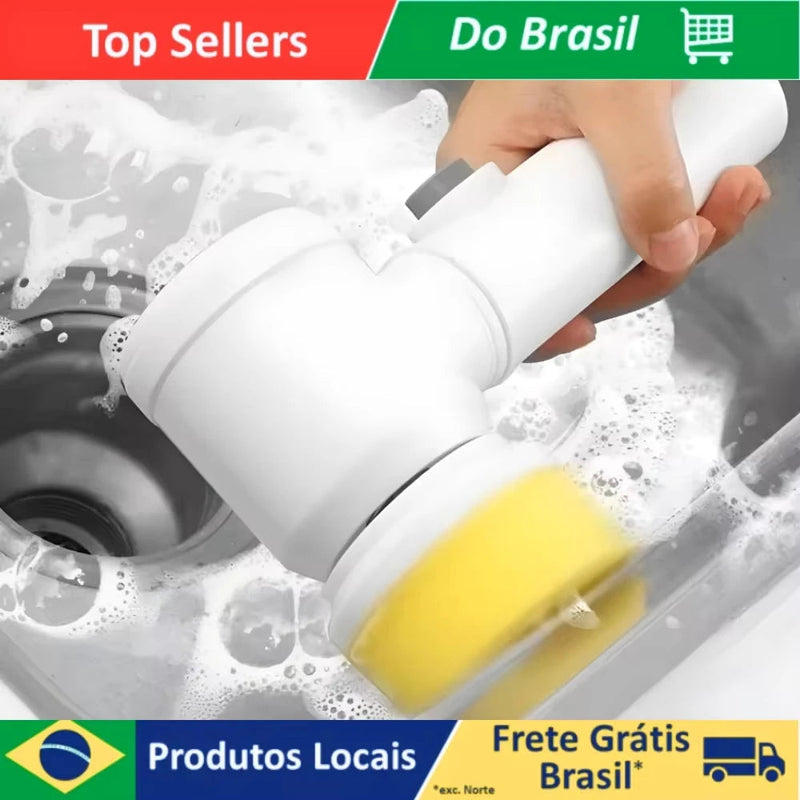 5 in 1 Electric Cleaning Brush Wireless Cleaner For Kitchen and Bathroom Multipurpose Netdropeo