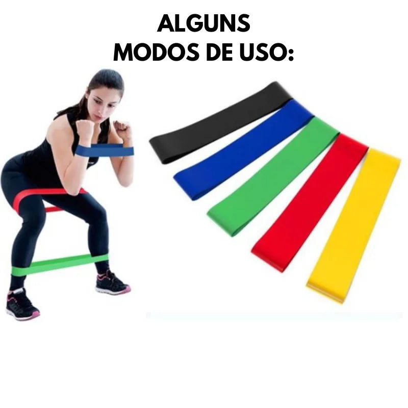 Kit de 5 Mini Faixas Elásticas Netdropeo