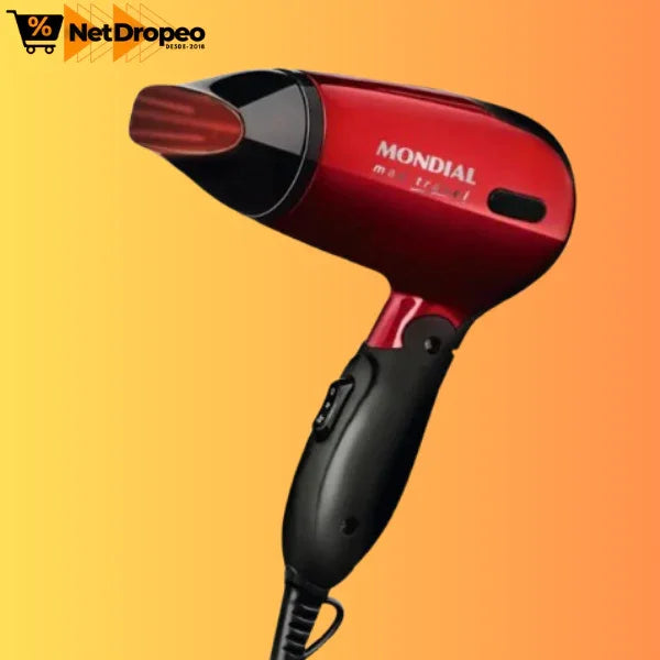 Secador de Cabelo Mondial Max Travel SC-10 Vermelho - Bivolt Minha loja