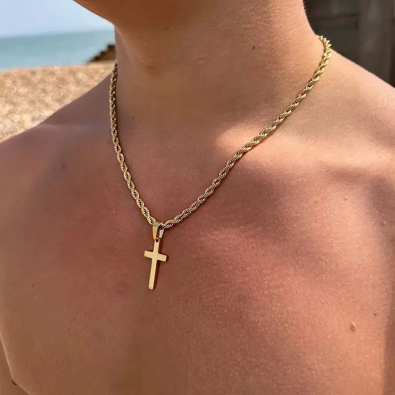 Cruz Pingente Cor de Ouro Minha loja