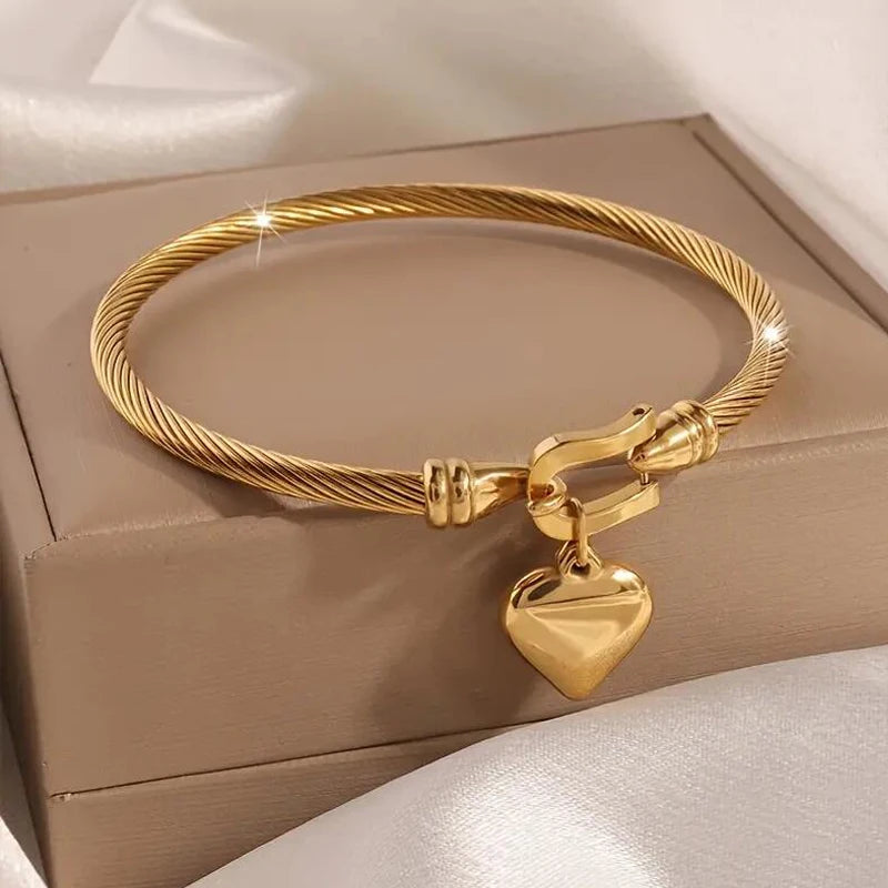 Pulseiras De Coração Inoxidável Minha loja