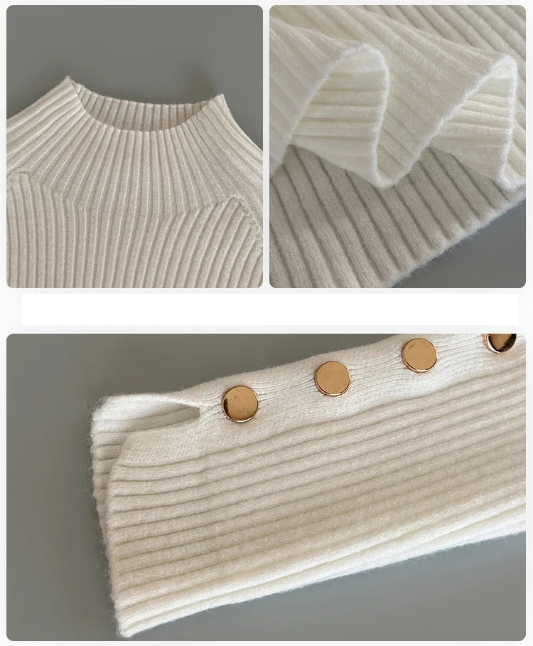 Camisola Feminina de Gola Alta Minha loja
