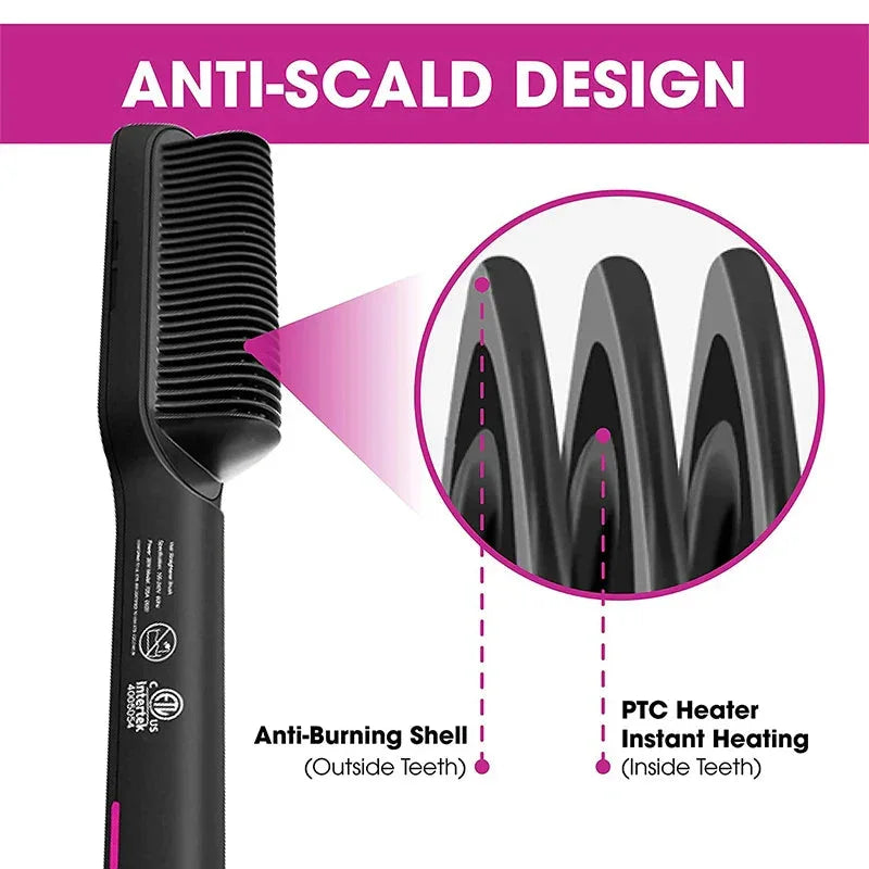 Escova de Alisar Cabelo Elétrico Profissional Minha loja