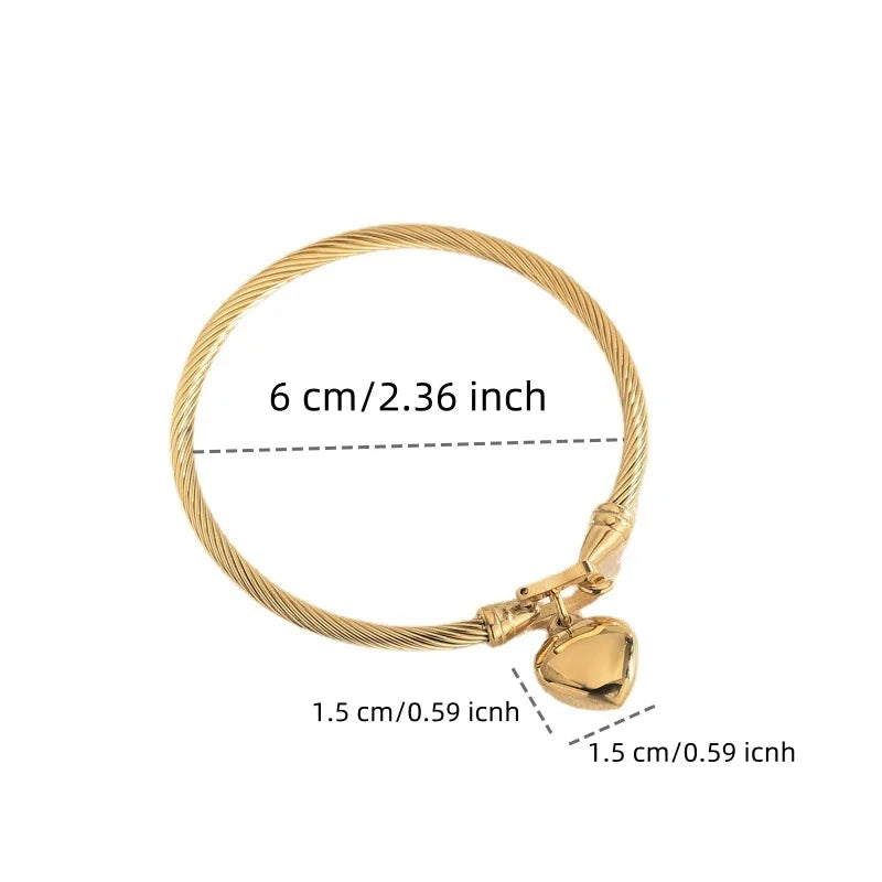 Pulseiras De Coração Inoxidável Minha loja