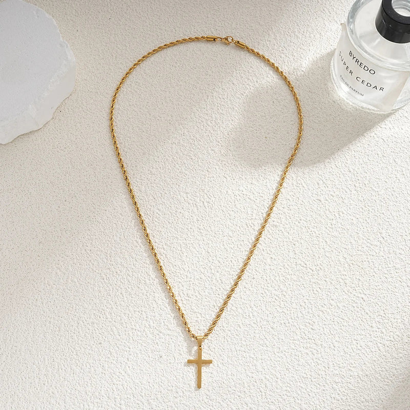 Cruz Pingente Cor de Ouro Minha loja