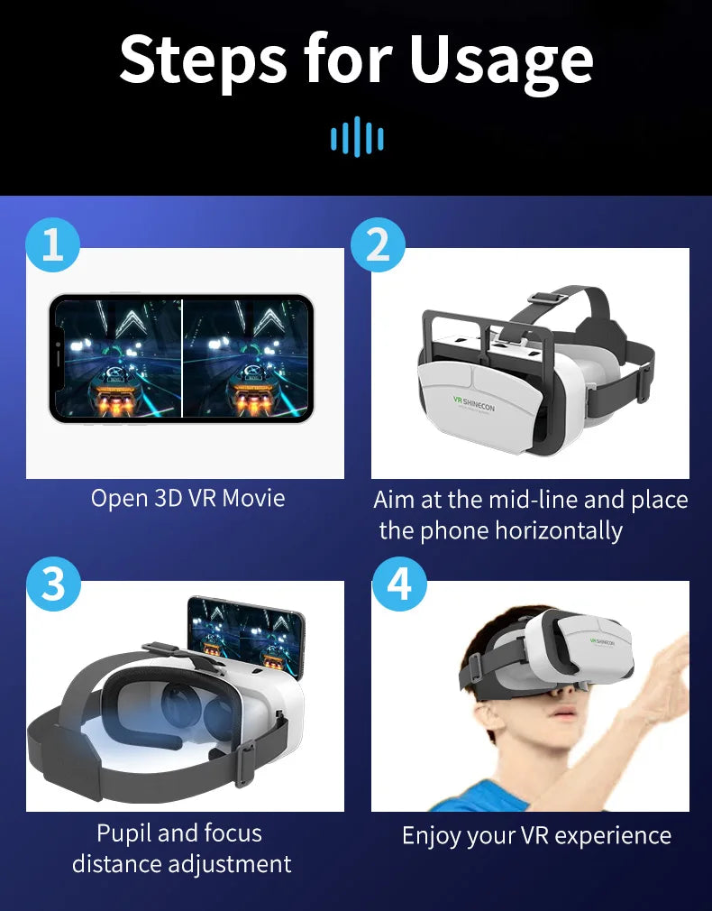 Óculos Shinecon Vr Netdropeo