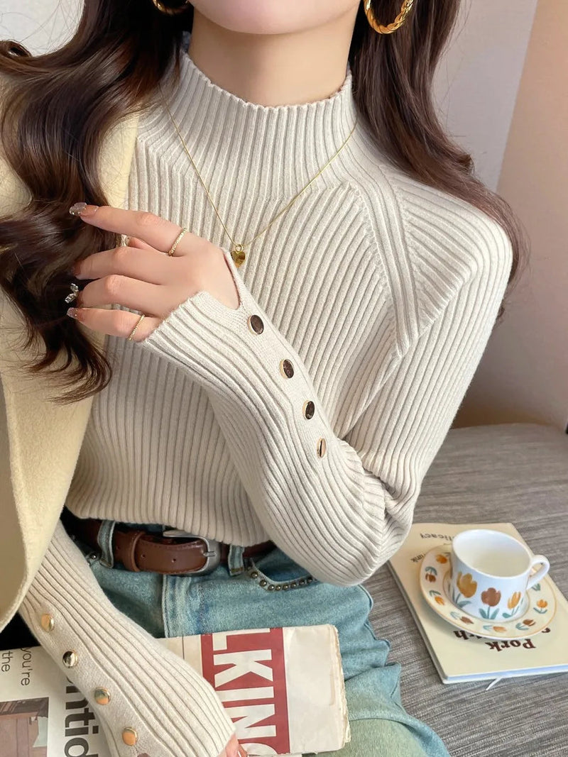 Camisola Feminina de Gola Alta Minha loja